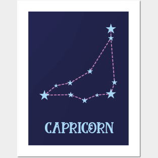 Capricorn Zodiac Sign Constellation Posters and Art